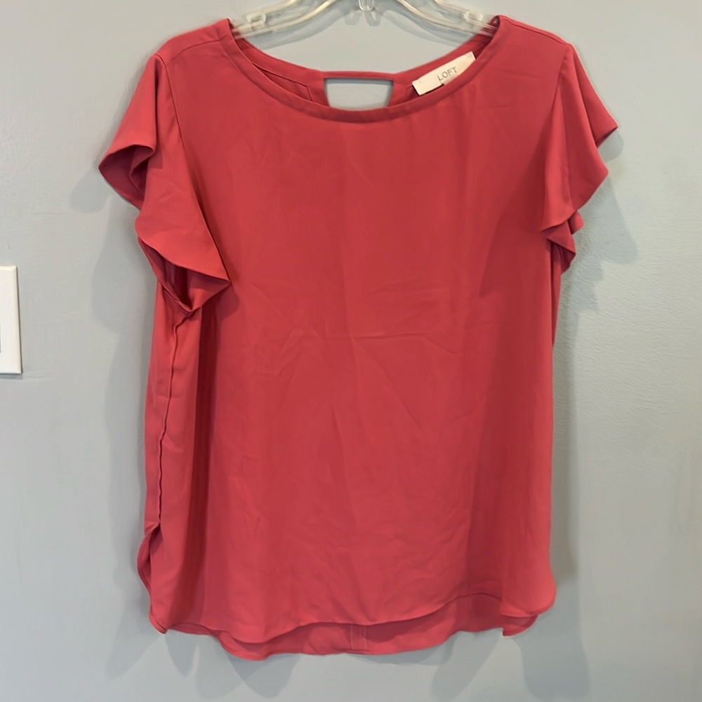 Loft pink blouse size large